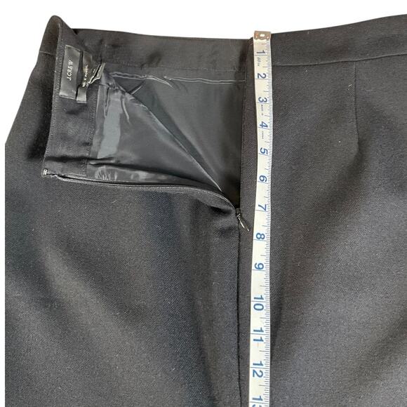 J.Crew No. 2 Pencil Skirt 6P Black Wool Career Lined Back Zip Classic Workwear - Picture 10 of 11